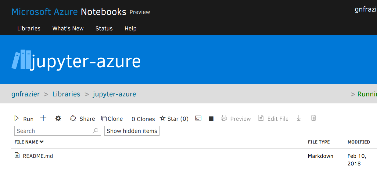 Azure Notebooks Ready to Run